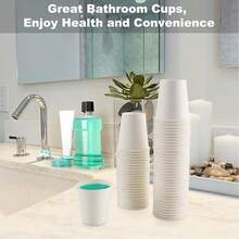 Bathroom Cups, 100 Pack 3 Oz Paper Cups 3 Oz Mouthwash Cups, Small Disposable Espresso, Durable And Convinent For Home, School, Or Travel - 3 OZ - Xem 2