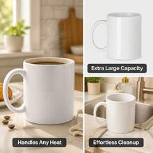 [24h Shipping From MX] Maustic 11oz Thank You Mug - Sincere Appreciation For Teacher, Mentor, Colleague, Friend - Inspirational Quote & Sunflower Design, Farewell Gift Or Recognition, Expression Of Gratitude | Stylish Contrast Handle | Durable Print Quality - 圖片1 PCS - 查看 6