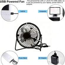 Ventilador de Mano Portátil Multifuncional, Mini Ventilador Eléctrico de Bolsillo con Batería de Larga Duración - Negro - Ver 5