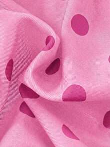 Conjunto de bikini de dos piezas con estampado de lunares, camiseta con lazo sexy y traje de baño para vacaciones en la playa para mujer - Rosa - Ver 4