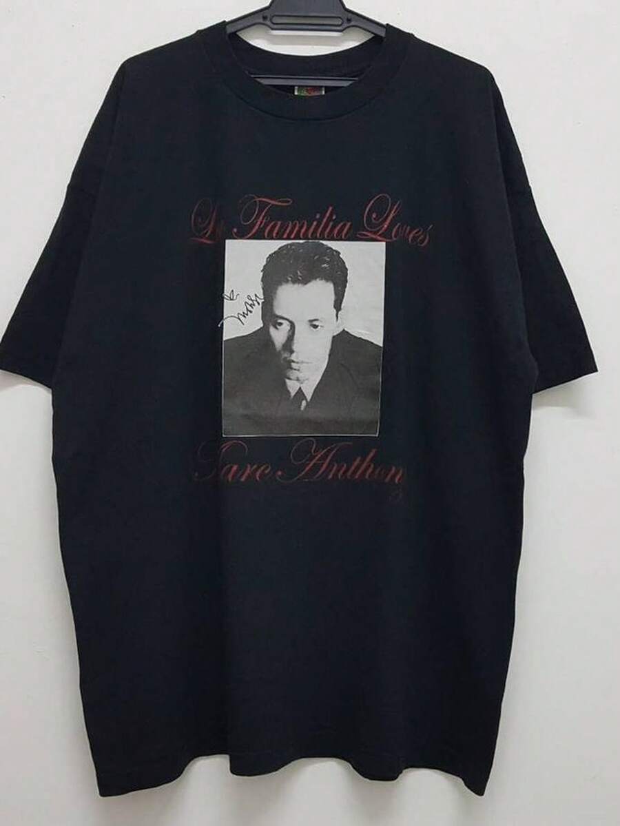 Vintage 90s MARC ANTHONA Family Loves Fans T S1Hirt Rare Re Photo Design Latin Rb Pop Hip Hop Rap T1EES StY1Le Look T1EES Rare. - 黑色 - 查看 1