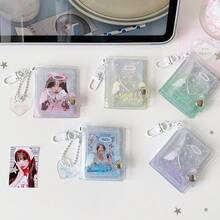 Album ảnh chân dung hoạt hình trong suốt cỡ lớn 2 inch, sổ đựng ảnh thẻ học sinh mini, phụ kiện trang trí túi xách cho bé gái, hộp đựng đồ dễ thương. - nhiều màu - Xem 6