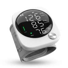 MOOD LIGHT Automatic Wrist Blood Pressure Monitor, Equipped With An LCD Screen, Adjustable Cuff, Pulse Detection, And Arrhythmia Alarm Function - Blood Pressure Measurement | USB Charging | Voice Playback Function - White - View 11