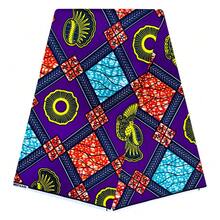 1 pieza 6 yardas de tela Batik africana, bloques de color audaces y brillantes, fuerte impacto visual, replicando la estética tradicional africana, rica en capas y llena de narración, para accesorios de tela, costura DIY, acolchado, artesanías - Tela batik - Ver 3