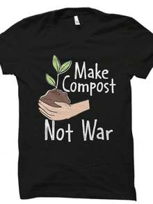 Compost S1Hirt. Compost Don. Compostando S1Hirt. Amante de Jardín. Jardinando S1Hirt. Jardín S1Hirt. Amante de Plantas S1Hirt. Don de Amante de Plantas. OS5370 - Negro - Ver 2