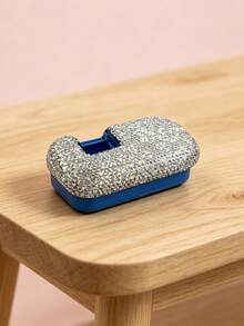 Caja de pastillas portátil con strass brillante, caja de pastillas portátil para uso diario y viajes, caja de pastillas con strass con compartimento de almacenamiento , contenedor de pastillas de viaje, adecuado para vitaminas, suplementos y otros artículos pequeños, accesorio médico esencial - Multicolor - Ver 11