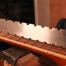 Guitar Neck Notched Straight Edge Luthier Tool Fret Leveling Repairing Ruler - Silver - View 4