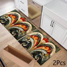 1pc Vintage Print Pattern Absorbent Mat/Drying Mat For Coffee Maker, Tableware - Absorbent Polyester Desktop Protective Mat With Rubber Anti-Slip Pad, For Kitchen Counter Decor, Home Bar And Dining Table - Multicolor - View 13