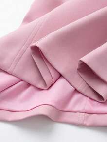 Top camisero con lazo decorativo, unicolor de estilo minimalista y de moda, adecuado para el verano - Rosa - Ver 6