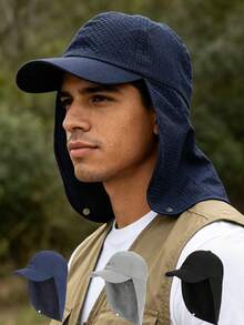Gorra de pesca impermeable y de secado rápido para exteriores desmontable con protección solar y diseño transpirable para senderismo, caza, escalada y otras actividades al aire libre - A - Ver 10