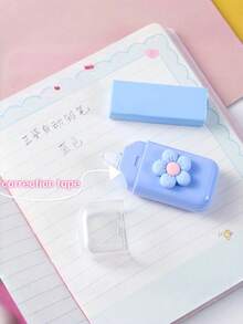 8件套文具套装 - 全新返校用品，包括荧光笔、吊坠、橡皮擦、修正带、2支圆珠笔、自动铅笔和中性笔 - 返校礼物，高品质学生用品礼盒套装，时尚实用学生学习套装，教育机构/教室赠品 - 預設 - 查看 5