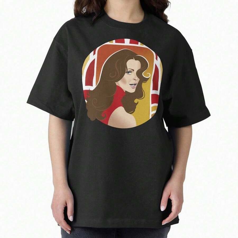 Angel Kelly Oversized T-ShirtShirt For Women Camiseta 100% Algodón Unisex - Playera Casual Premium de Corte Cómodo - Negro - Ver 1