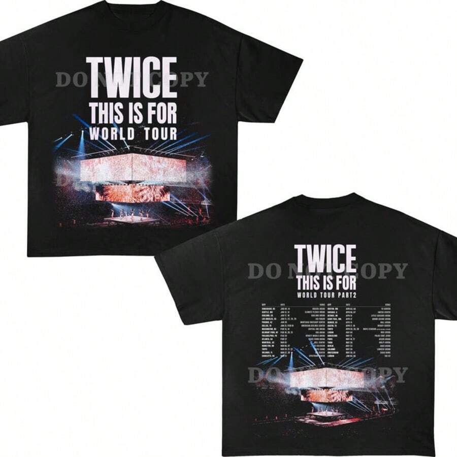 Twice This Is For World Tour Part 2 T-Shirt - Black - View 1