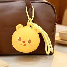 Monedero de silicona con forma de oso lindo, bolsa de almacenamiento de carpincho, llavero de cerdo para auriculares, colgante para mochila - Multicolor - Ver 5