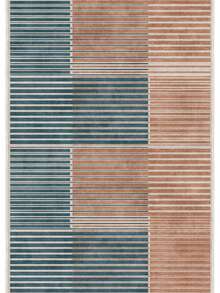 Modern Round Washable Non-Slip Area Rug – Thin Soft Living Room Carpet, Kitchen Rug & Runner, Home Decor Rug - Multicolor - View 9