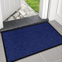 Heavy Duty Non-Slip Rubber Backed Door Mat | Indoor & Outdoor  Barrier Mat For Hallway, Kitchen & Entrance | Machine Washable  | Multiple Sizes & Colours - Blue - View 3