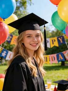 Birrete de graduación 2026 con borla, gorra de graduación ajustable con estampado de sublimación para adultos - A - Ver 11