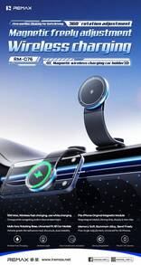 Remax磁吸式无线充电车载支架 RM-C76 - A - 查看 2