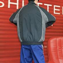 Chaqueta informal deportiva holgada de adidas para hombre - Negro - Ver 2