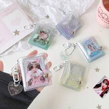 Album ảnh chân dung hoạt hình trong suốt cỡ lớn 2 inch, sổ đựng ảnh thẻ học sinh mini, phụ kiện trang trí túi xách cho bé gái, hộp đựng đồ dễ thương. - nhiều màu - Xem 3