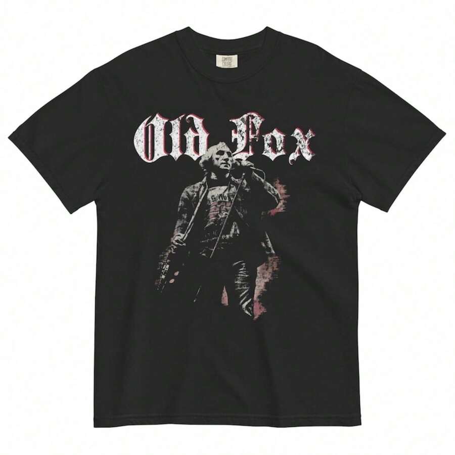 Old Fox George Washington Shirt Vintage R1OCk Style Patriotic T1EE Tour Band Design USAFor woman shirt Camiseta 100% Algodón Unisex - Playera Casual Premium de Corte Cómodo - Negro - Ver 1