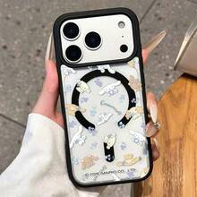 Ốp lưng điện thoại từ tính bằng acrylic với hình ảnh chú quế Sanrio, dịu dàng, an ủi, dễ thương, mềm mại và đáng yêu. Tương thích với sạc không dây. Phù hợp với dòng iPhone 17/17 Pro/17 Pro Max/17/16/15/14/13/12. - trắng - Xem 5