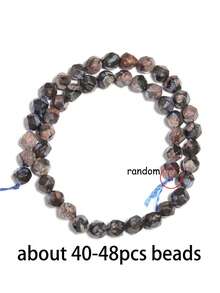 1 String Naturalism Natural Faceted Stone Beads Tricolor Tiger Suitable For Diy Bracelet Necklace Earring Making Jewelry Accessories 6 8 10mm - Multicolor - View 13