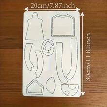 DIY Sewing Pattern Template, PET Sewing Template, Girl Pendant Doll Template - Doll Template - View 5
