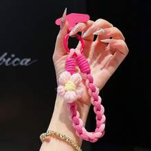 4-Strand Braided Short Phone Lanyard + Card Holder, Knitted Floral Lanyards In Multiple Colors, Wrist Strap Anti-Lost Cord, Portable Keychain Pendant, Fashion Bag Charm For Women - Multicolor - View 15