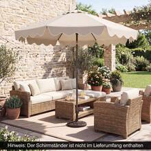Outdoor Parasol, Stand And Base - Beige - View 9