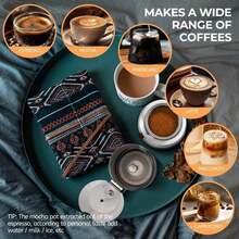 Stainless Steel Coffee Pot, Portable 2/4/6/9 Cup Electric Moka Pot, European Style Espresso Maker - 300-600ML - View 9