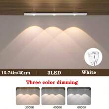Đèn ngủ cảm biến chuyển động hình mắt mèo, sạc USB, đèn LED 3 màu điều chỉnh độ sáng, thích hợp cho nhà bếp, tủ quần áo, tủ đựng đồ, phòng ngủ, hành lang. - Nhiều màu - Xem 12