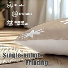 MEMNUN 4pcs Milk Tea Watercolor Graffiti Heart Star Print Pillow Case Covers, Polyester Fabric Single-Sided Printing, 17.7*17.7in(45*45cm)/19.69*19.69in(50*50cm)/15.75*15.75in(40*40cm), Suitable For Home Decor, Living Room Sofa Cushions, All Seasons, Gift - Multicolor - View 5