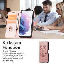(Incluye cordón gratis, sigue la tienda y recoge el artículo) Funda de teléfono de cuero con relieve de ciervo de la suerte, compatible con Apple/ - Cuerda negra/gratis - Ver 2