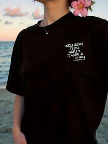 Camiseta de Mujer con Diseño de Código Binario y Tecnología - Humor de Programación en Ciencias de la Computación con Estampado Frontal/Trasero, Top Casual de Manga Corta con Cuello Redondo para Eventos de Codificación y Ropa Casual, Lavable a Máquina, Regalo Geek para Programadores, Patrón de Arte Digital y Tecnología, Ropa de Primavera/Verano/Otoño, Corte Relajado, Tela de Elasticidad Media, Diseño Temático de Codificación en la Parte Delantera y Trasera, Camiseta Y2k - Blanco - Ver 3