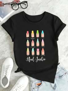 Women T-Shirts - Black - View 2