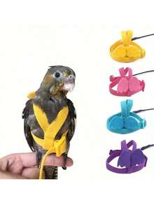 1pc Anti-Bite Flight Training Rope, Parrot Bird Pet Leash Set, Ultra-Light Harness Leash, Soft & Portable Pet Toy - View 1