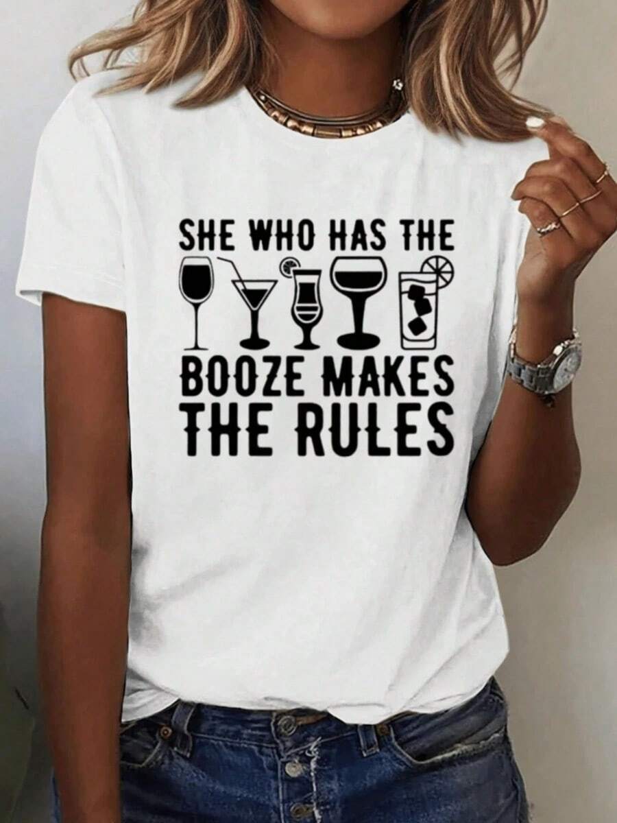 Camiseta de manga corta divertida para mujer, camiseta de barman, camiseta de barman femenina, camiseta para beber para mujer, camiseta de barista, regalo para barman. Camiseta Casual Minimalista para Mujer, Camiseta de Ocio - Blanco - Ver 1