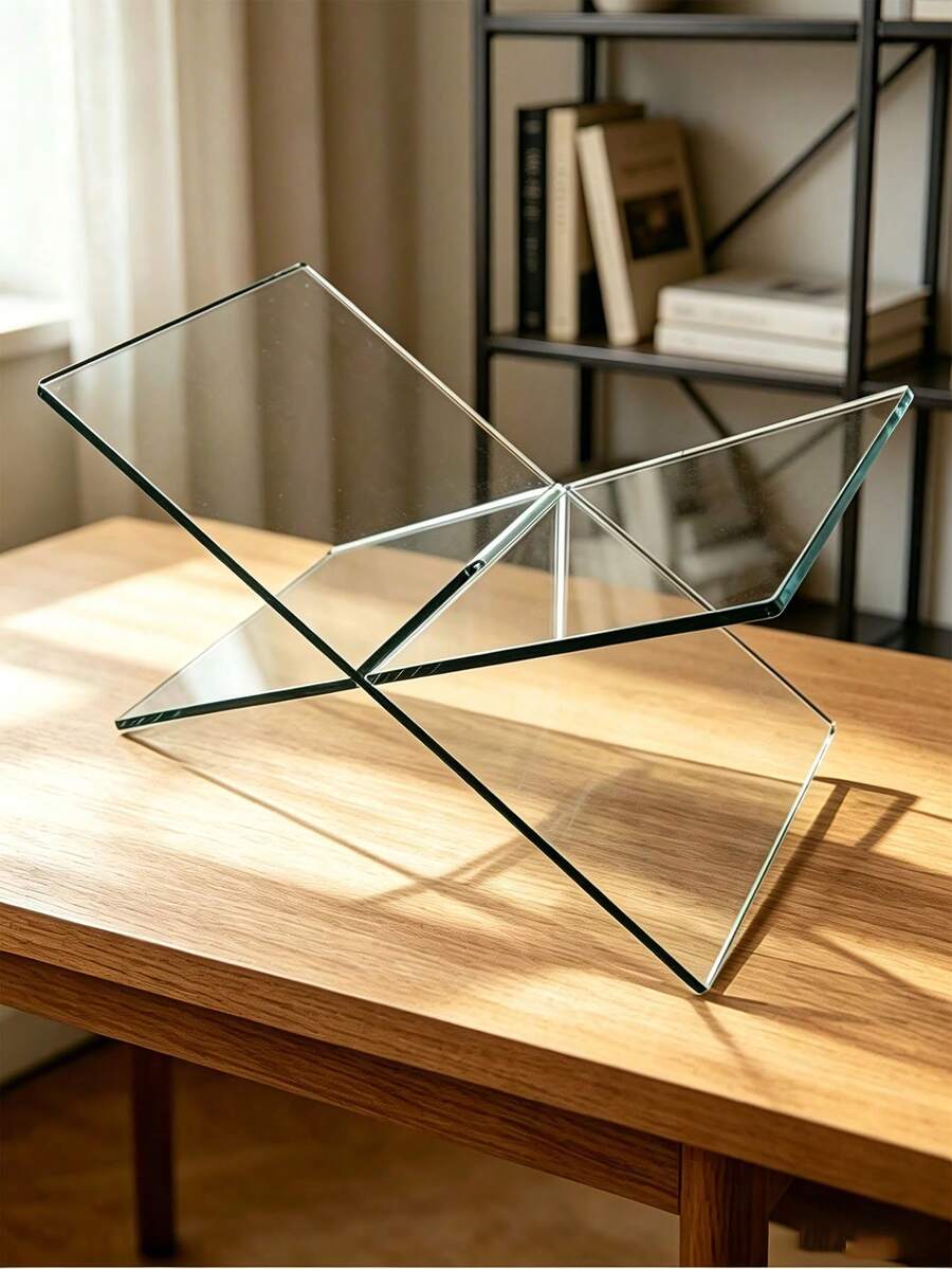 1 chiếc kệ sách để bàn 4 tầng bằng acrylic trong suốt, kiểu dáng hiện đại. - Nhiều màu - Xem 1
