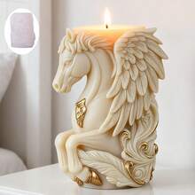 1个3D立体精美蜡烛硅胶模具,羽毛和骏马雕刻精致,内表面光滑易脱模,适用于蜡烛/肥皂/环氧树脂/石膏工艺品装饰,可重复使用,柔韧耐用,可用于DIY香薰蜡烛、节日礼物和家居装饰。 - 31#-27 - 查看 3