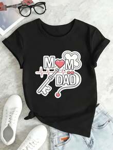 Dam-T-shirts - Svart - Visa 2