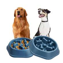 Slow Feeder Dog Bowl Puzzle Design – Anti-Choking Pet Food Bowl For Small & Medium Dogs – Non-Slip Slow Eating Dish For Healthy Digestion (Blue/Green)(1-Pack Or 2-Pack) - Xanh lam / Gói 2 - Xem 1
