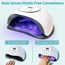 LKE UV LED Nail Lamp, Faster Nail Dryer For Gel Polish ,Professional Gel UV Light For Nails With 3 Timers & Auto Sensor, Gel Polish Light Nail Curing Lamp With LCD Screen For Salon And Home - Đen và trắng - Xem 4