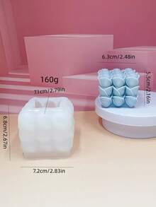 Cetakan Silikon Kubus Bunga Mawar, Lilin, Lilin Aromaterapi, Plester, Sabun, Cetakan Silikon Dekorasi Rumah - A-putih - View 6