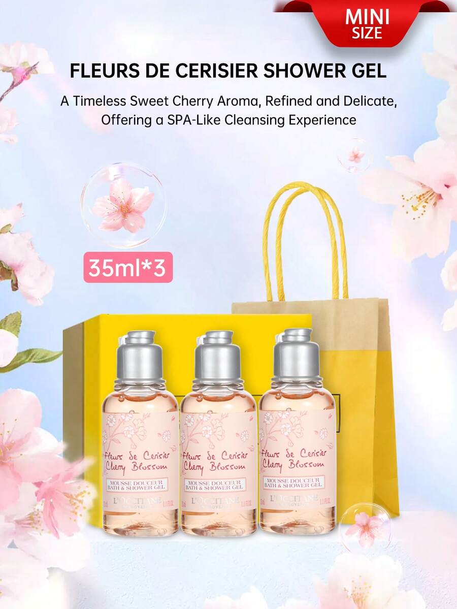 L'Occitane Sakura Shower Gel Gift Set - 35ml*3 - Mini 35ml*3 - View 1