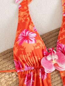 de bikini sexy con tirantes de espagueti y estampado aleatorio para mujeres 2026, conjunto de verano, elegante, Día de San Valentín, playa, vacaciones, casual, único, conjunto de verano, conjunto de vacaciones de verano, primavera, conjunto de Dí - Multicolor 5 - Ver 3