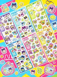 Tamagotchi 1件 2026 3D貼紙，防水可重複使用，復古可愛設計裝飾用，適合各種節日的精美禮物（隨機款式） - 彩色 - 查看 2