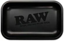 RAW Matte Black 'D Cigarette Rolling Tray Size 11"X7"X1 With ARC Scoop Card - 白色 - 查看 2