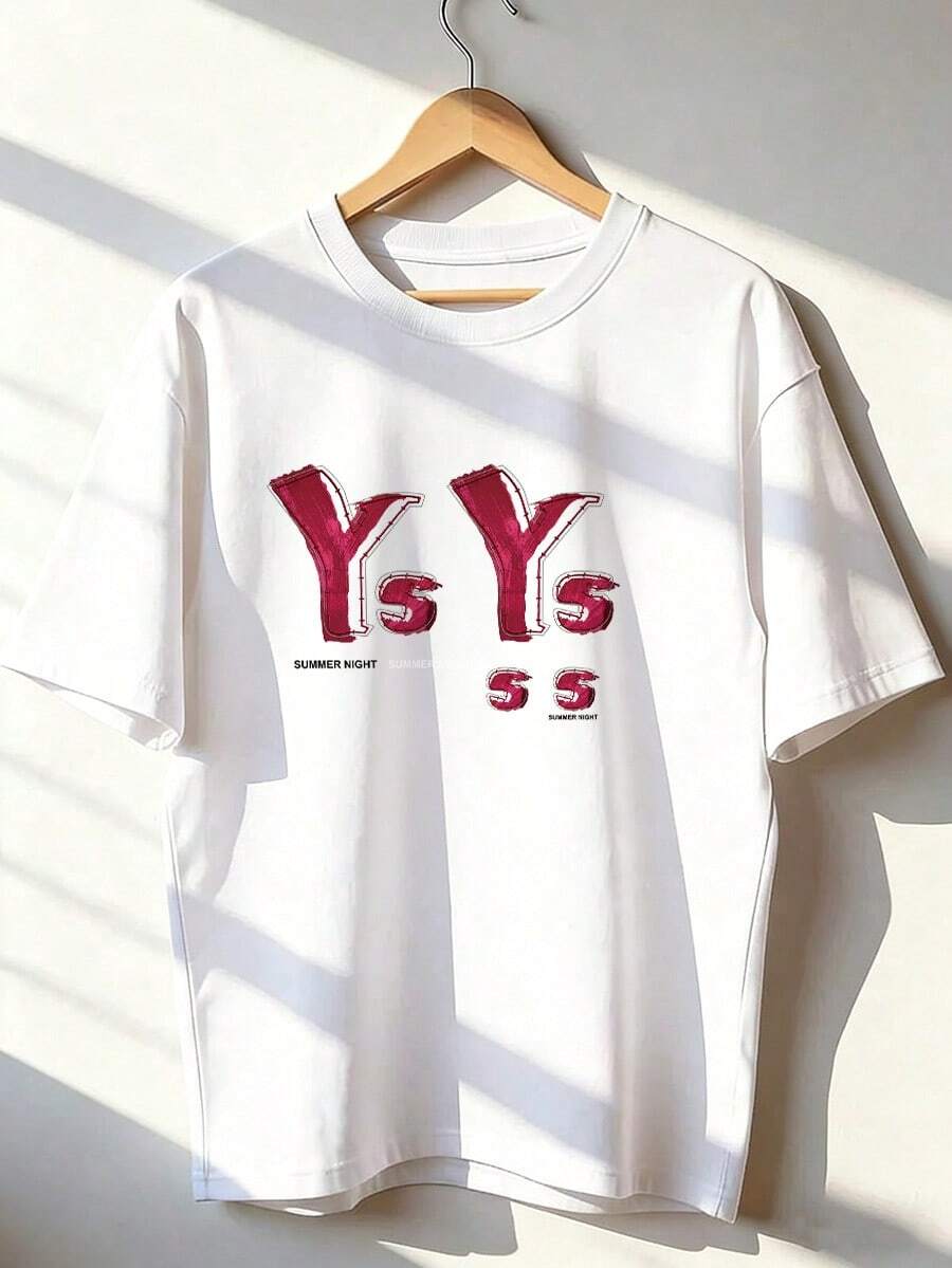 Short-Sleeve T-Shirt With Youthful Graphic Design, Short-Sleeve T-Shirt For Spring And Summer 2026, Made In Mexico, 180 Grams. Cartoon Print, Couple Design, Suitable For Indoor Or Outdoor Wear. Crew Neck, Unisex, Ideal For Office And Leisure. One-Pack. - WH-P631577SLNDXZGY429 - 查看 1