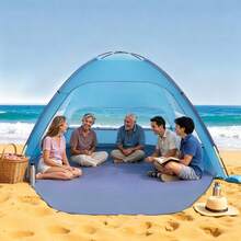 Beach Tent Sun Shelter For 8 Person, UPF 50+ Protection, Portable Sun Shade Canopy With Carrying Bag & Sand Pockets, Lightweight And Easy Setup Beach Umbrella For Camping Fishing Outdoor Picnic - Dành cho 8 người, Sand Pockets - Xem 9